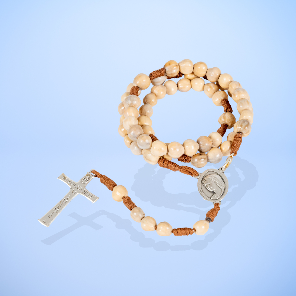 Collana Rosario di Medjugorje bacche di Giobbe